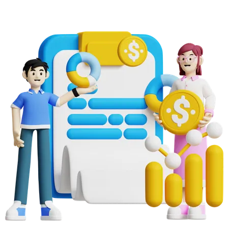 Financial Report  3D Icon