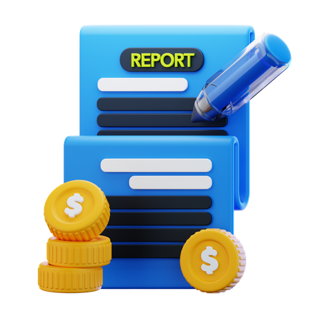 Financial Report  3D Icon