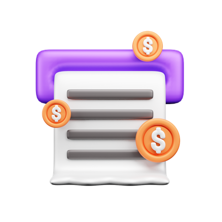 Financial report  3D Icon