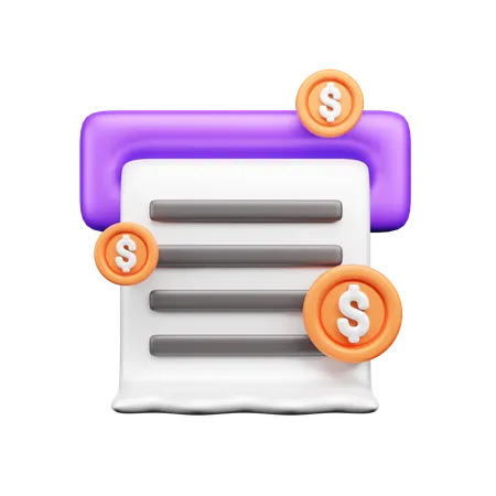 Financial report  3D Icon