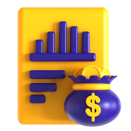 Financial Report  3D Icon