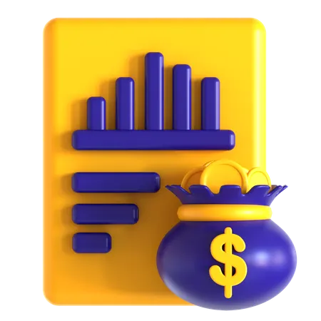 Financial Report  3D Icon