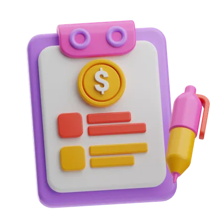 Financial Report  3D Icon