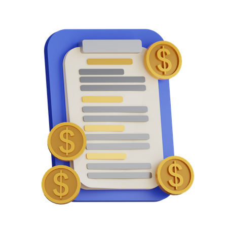 Financial report  3D Icon