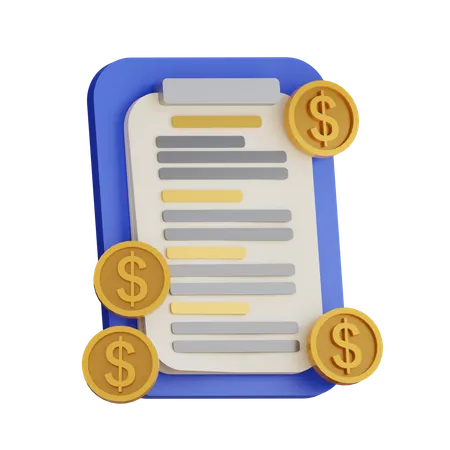 Financial report  3D Icon