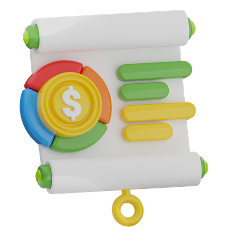 Financial Report  3D Icon