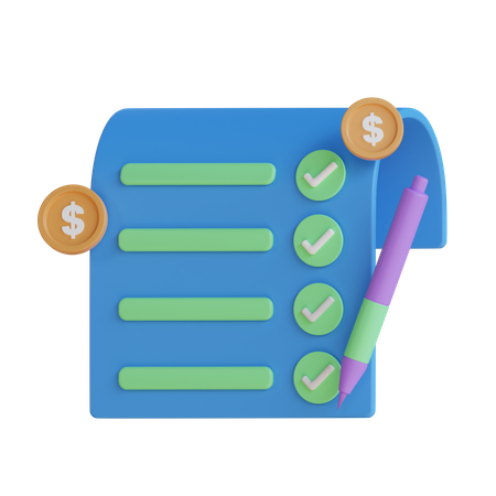 Financial Report  3D Icon