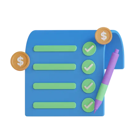 Financial Report  3D Icon