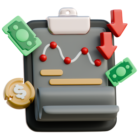 Financial Report  3D Icon