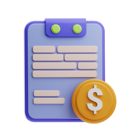 Financial Report  3D Icon
