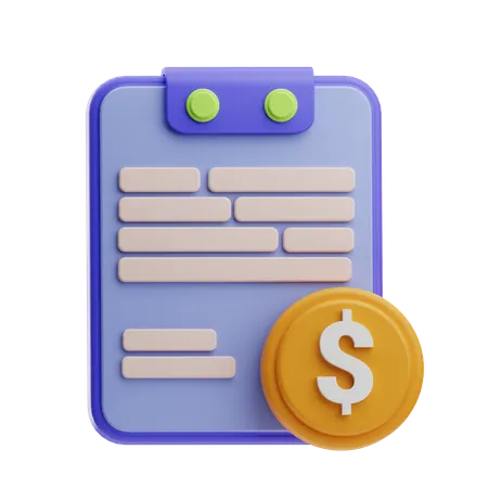 Financial Report  3D Icon