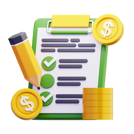 Financial Report  3D Icon