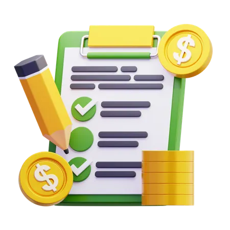 Financial Report  3D Icon
