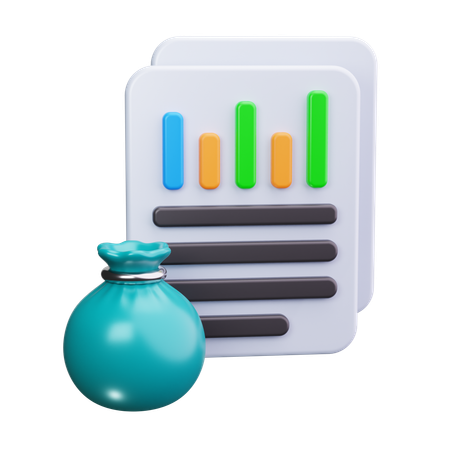 Financial Report  3D Icon