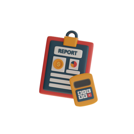 Financial Report  3D Icon