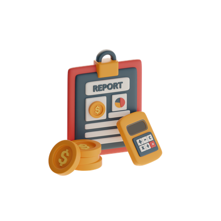 Financial Report  3D Icon