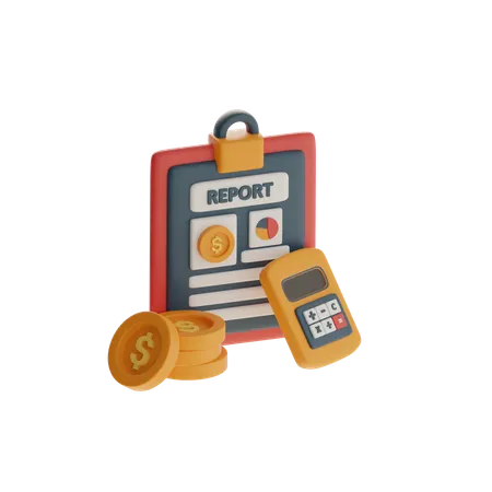 Financial Report  3D Icon