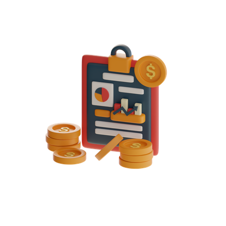 Financial Report  3D Icon