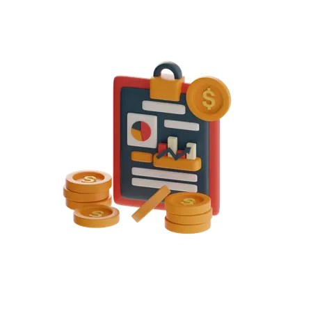 Financial Report  3D Icon