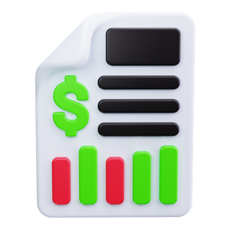 Financial Report  3D Icon