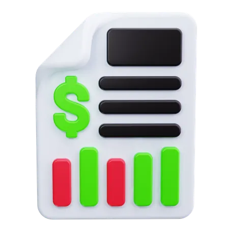 Financial Report  3D Icon