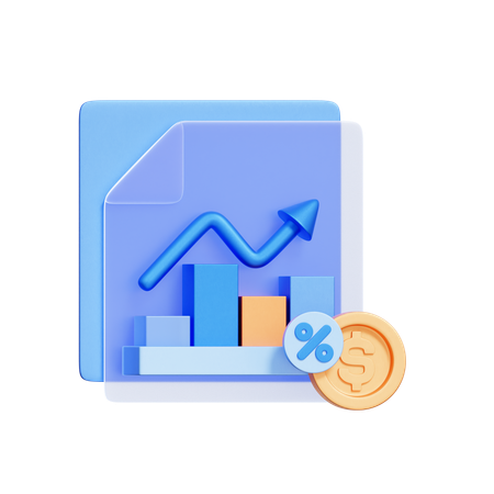 Financial Report  3D Icon