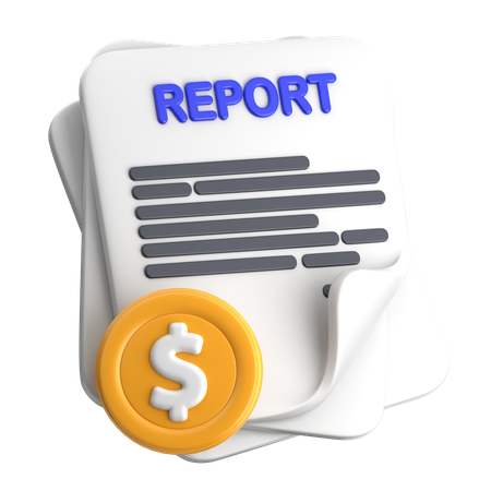 Financial Report  3D Icon