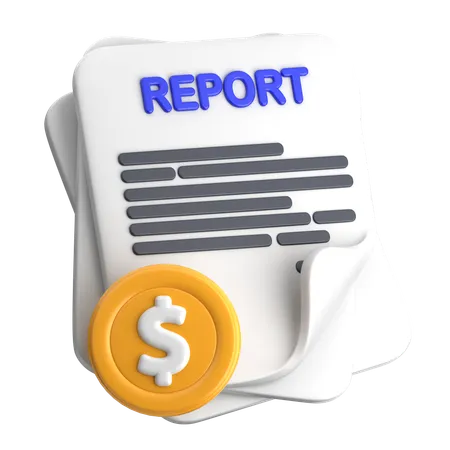 Financial Report  3D Icon