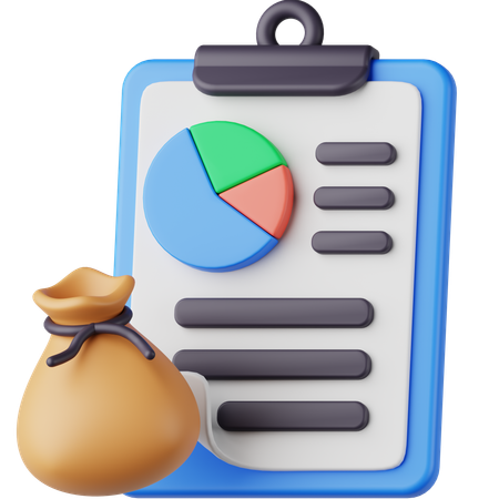 Financial Report  3D Icon