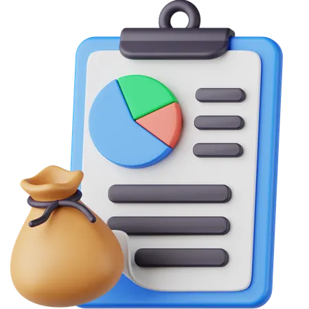 Financial Report  3D Icon