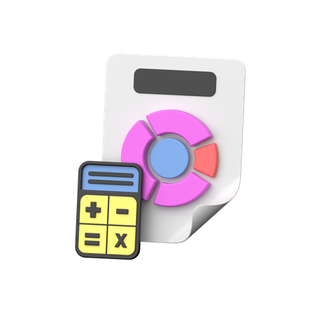 Financial Report  3D Icon