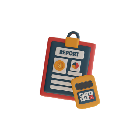 Financial Report  3D Icon