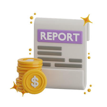 Financial Report  3D Icon