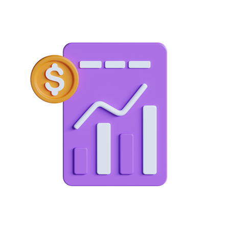 Financial Report  3D Icon