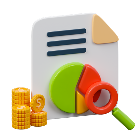 Financial Report  3D Icon