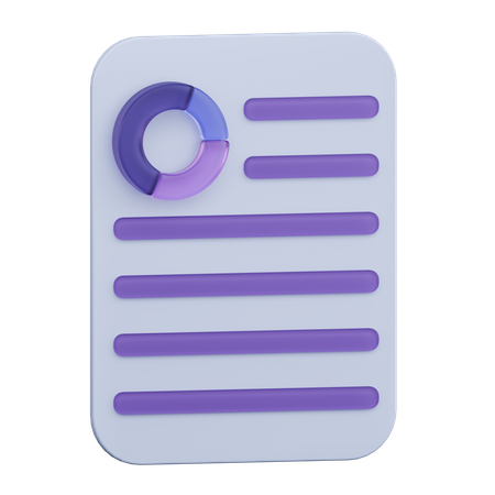 Financial Report  3D Icon