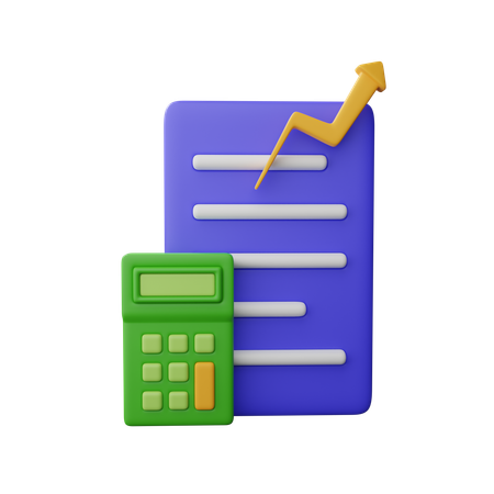 Financial report  3D Icon