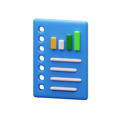 Financial report  3D Icon