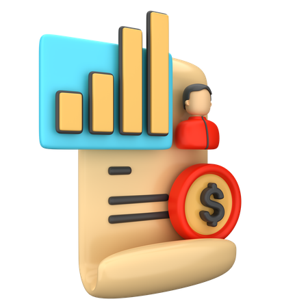 Financial Report 3D Illustration