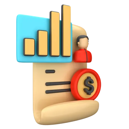 Financial Report 3D Illustration