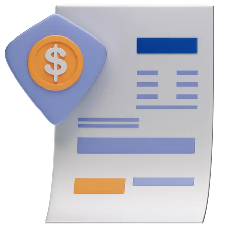 Financial Report 3D Icon