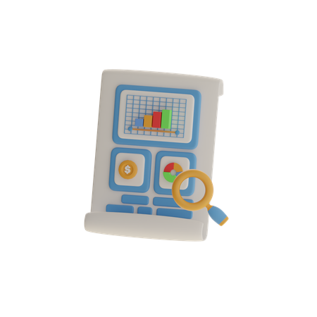 Financial Report Analysis  3D Icon