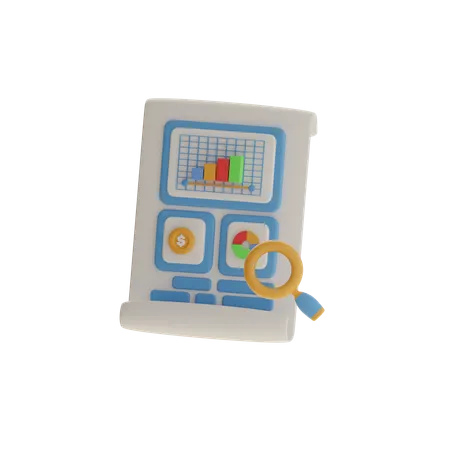 Financial Report Analysis  3D Icon
