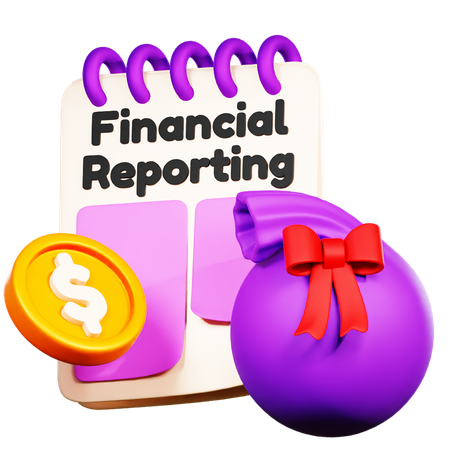 Financial Reporting  3D Icon