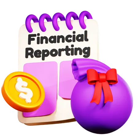 Financial Reporting  3D Icon
