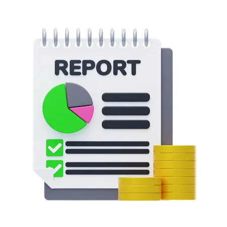 Financial Reporting  3D Icon