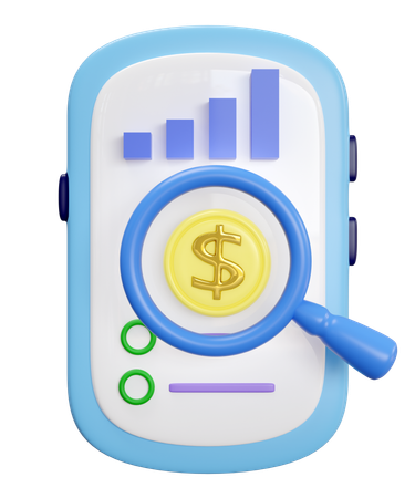 Financial Research  3D Icon