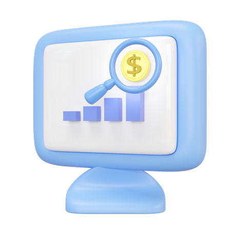 금융 조사  3D Icon