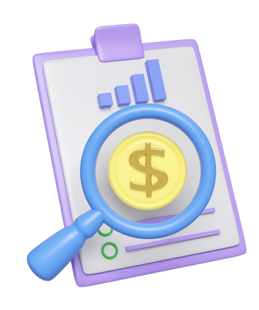 Financial Research  3D Icon