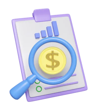 Financial Research  3D Icon
